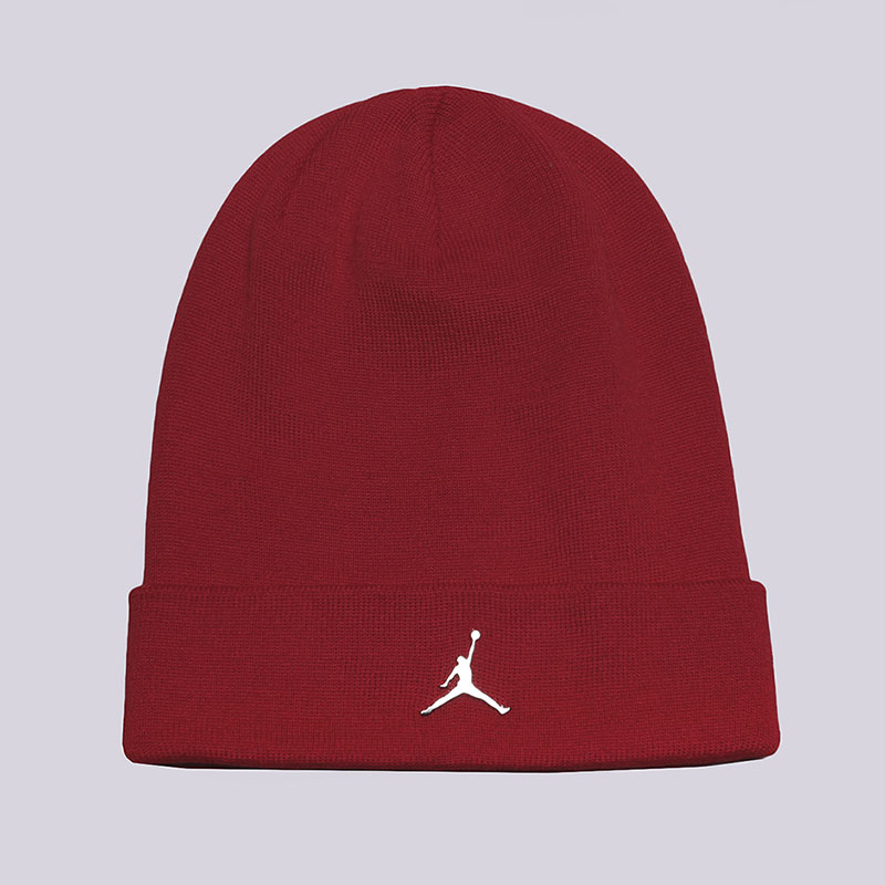  красная шапка Jordan Beanie Cuffed AA1297-687 - цена, описание, фото 1